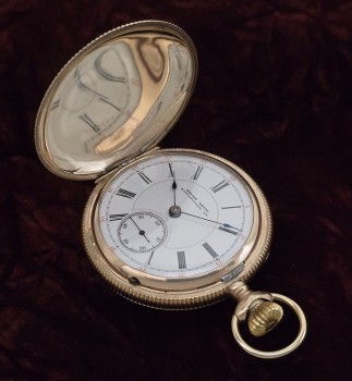 Men’s 1891 Hampden RR Hunter Case Pocket Watch