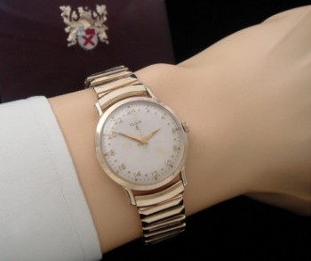 Men’s 1960 Elgin 24 Hour Civilian Watch w/Hack