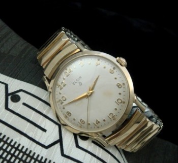 Men’s 1960 Elgin 24 Hour Civilian Watch w/Hack