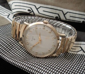 Men’s 1960 Elgin 24 Hour Civilian Watch w/Hack