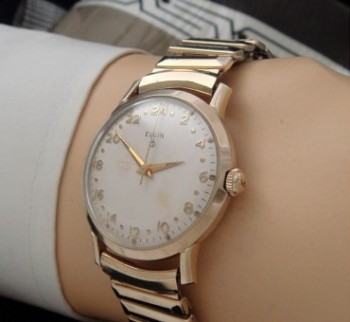Men’s 1960 Elgin 24 Hour Civilian Watch w/Hack