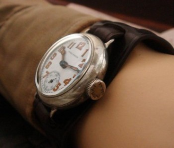 Men’s 1916 Waltham Sterling Trench Watch