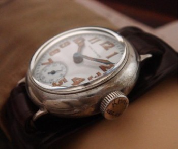 Men’s 1916 Waltham Sterling Trench Watch