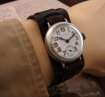 Men’s 1916 Waltham Sterling Trench Watch