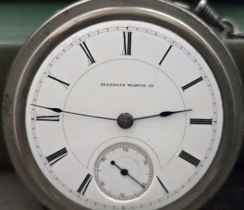 Men’s 1882 Illinois Pocket Watch w/Sterling Chain, Fob