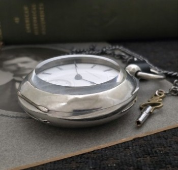 Men’s 1882 Illinois Pocket Watch w/Sterling Chain, Fob