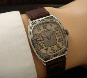 Men’s 1929 Illinois Two-Tone & Enamel Dress Watch
