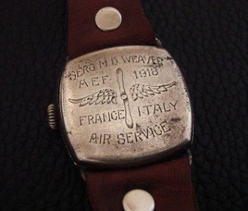 Men’s 1918 AEF/Air Service Engraved Wristwatch