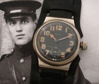 Men’s 1919 Elgin Trench Watch w/Black Dial