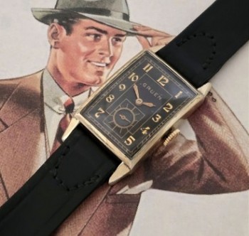 Men’s 1939 Gruen Dress Watch w/Black Dial