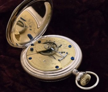 Men’s 1891 Hampden RR Hunter Case Pocket Watch