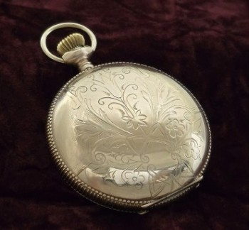 Men’s 1891 Hampden RR Hunter Case Pocket Watch