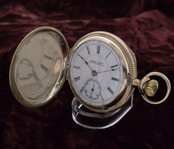 Men’s 1891 Hampden RR Hunter Case Pocket Watch
