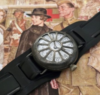 Men’s 1919 Hamilton Rare Trench Watch w/Shrapnel Guard