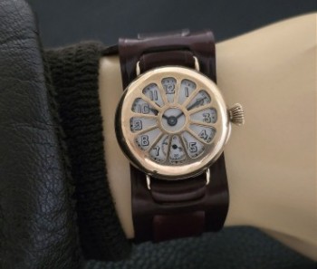 Men’s 1919 Elgin Watch w/Shrapnel Guard, Boston Award