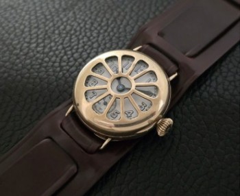 Men’s 1919 Elgin Watch w/Shrapnel Guard, Boston Award