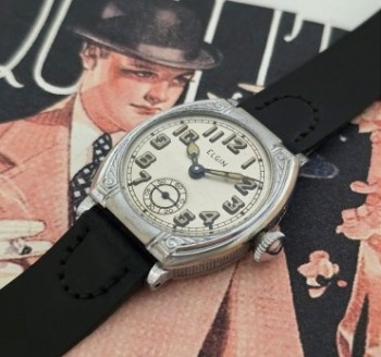 Men’s 1926 Elgin Chrome Dress Watch w/ Period Box