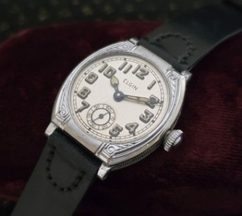 Men’s 1926 Elgin Chrome Dress Watch w/ Period Box