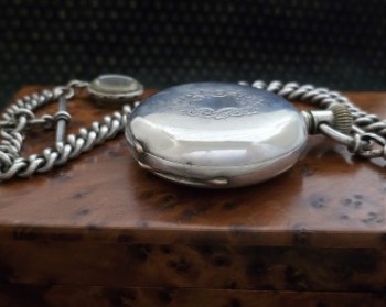 Men’s 1902 Illinois Hunter Case Pocket Watch w/Chain