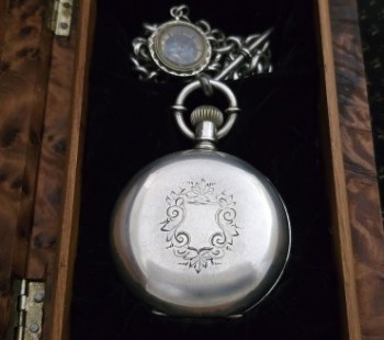 Men’s 1902 Illinois Hunter Case Pocket Watch w/Chain