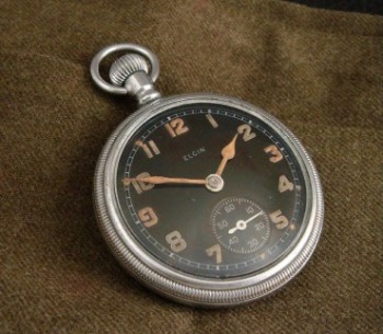 Men’s 1943 Elgin 16s WWII Broad Arrow Pocket Watch