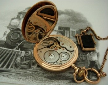 Men’s 1908 Hamilton 993 Railroad Pocket Watch w/Chain