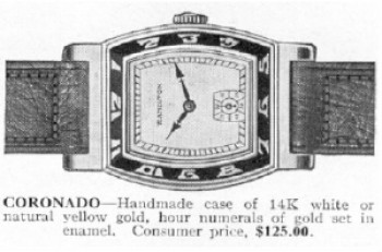 Men’s 1931 Hamilton Coronado in 14k White Gold & Box