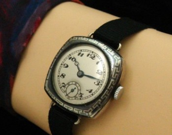 Ladies’ 1920 LeCoultre Rare Niello-Inlaid Watch