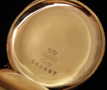 Ladies 1901 Elgin Tri-Color Gold Pendant Watch w/Chain
