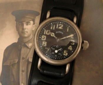 Men’s 1918 Illinois Trench Watch w/Black Dial