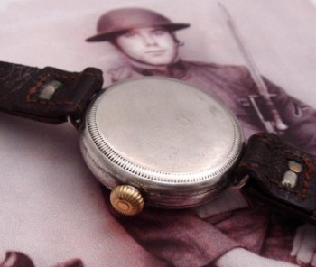 Men’s 1917 Misc. Swiss Oversized Silver Trench Watch
