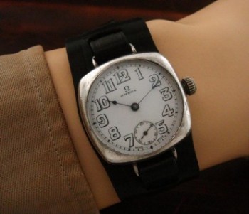 Men’s 1915 Omega Sterling Silver Trench Watch