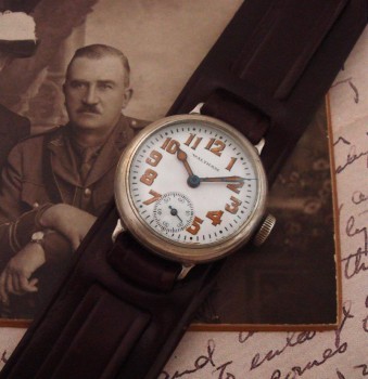 Men’s 1916 Waltham Sterling Trench Watch