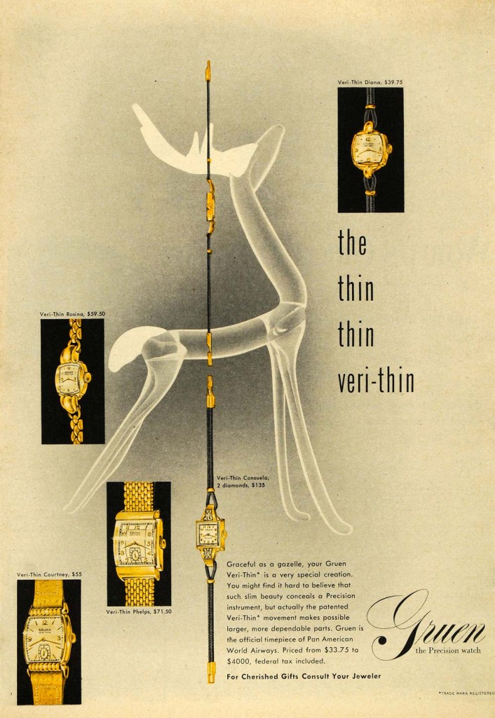 1947 Gruen Christmas advertisement ‹ Strickland Vintage Watches