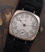 Men's 1915 Omega Sterling Silver Trench Watch