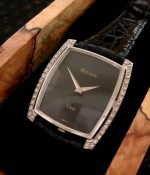 Men's 1972 Bulova Dior White Gold & Diamonds Watch